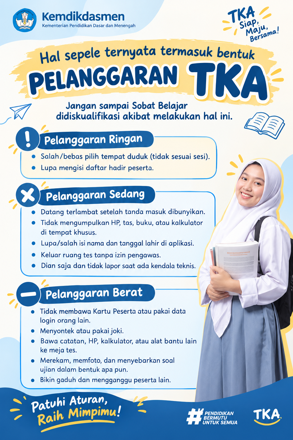 Kenali Jenis Pelanggaran TKA, Jangan Sampai Didiskualifikasi!